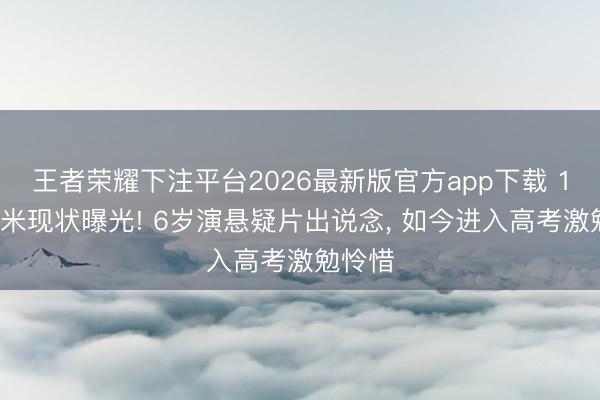 王者荣耀下注平台2026最新版官方app下载 17岁艾米现状曝光! 6岁演悬疑片出说念， 如今进入高考激勉怜惜