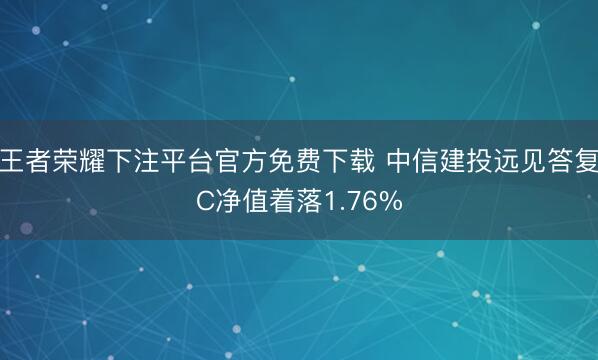 王者荣耀下注平台官方免费下载 中信建投远见答复C净值着落1.76%